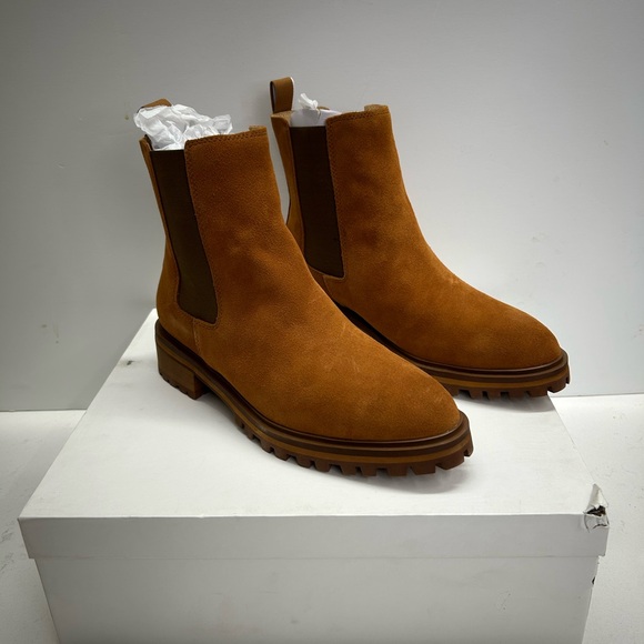 Quince Suede Ankle Booties Size 8 - Picture 3 of 6